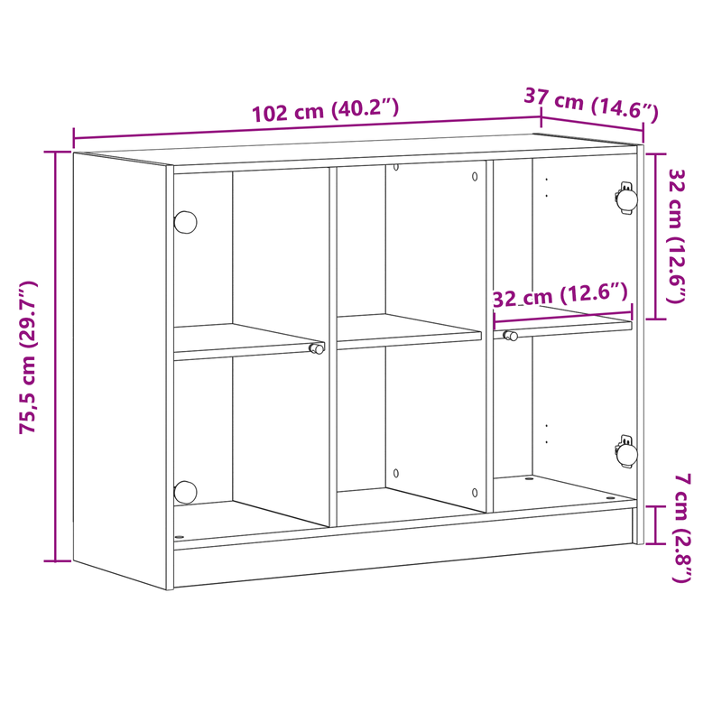 Casa si Gradina - Mobilier - Comode si corpuri - Comode - Dulap, stejar negru, 102x37x75,5 cm, lemn prelucrat - Infinity.ro