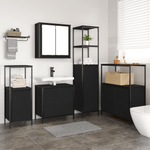 Casa si Gradina - Mobilier - Seturi de mobilier - Seturi baie - Set mobilier baie, 5 piese, stejar negru, lemn prelucrat - Infinity.ro
