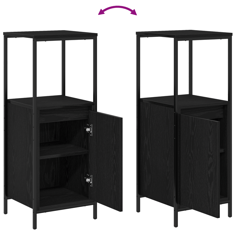 Casa si Gradina - Mobilier - Seturi de mobilier - Seturi baie - Set mobilier baie, 5 piese, stejar negru, lemn prelucrat - Infinity.ro