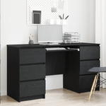 Casa si Gradina - Mobilier - Mese si birouri - Birouri - Birouri 2 buc Negru Stejar 140x50x76 cm Lemn prelucrat - Infinity.ro