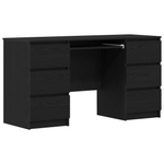 Casa si Gradina - Mobilier - Mese si birouri - Birouri - Birouri 2 buc Negru Stejar 140x50x76 cm Lemn prelucrat - Infinity.ro