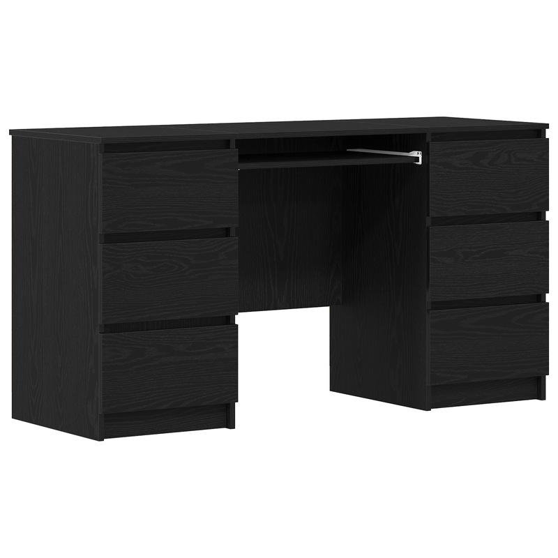 Casa si Gradina - Mobilier - Mese si birouri - Birouri - Birouri 2 buc Negru Stejar 140x50x76 cm Lemn prelucrat - Infinity.ro