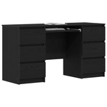 Casa si Gradina - Mobilier - Mese si birouri - Birouri - Birouri 2 buc Negru Stejar 140x50x76 cm Lemn prelucrat - Infinity.ro