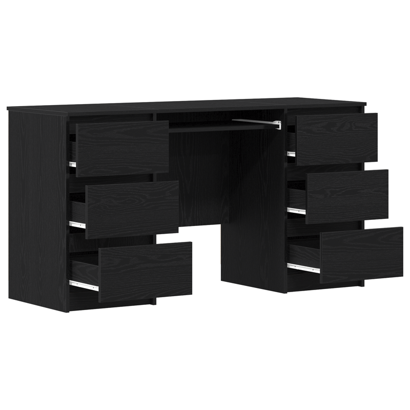 Casa si Gradina - Mobilier - Mese si birouri - Birouri - Birouri 2 buc Negru Stejar 140x50x76 cm Lemn prelucrat - Infinity.ro