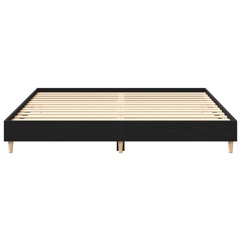 Casa si Gradina - Mobilier - Paturi si accesorii - Paturi - Cadru de pat Stejar Negru 200x200 cm Lemn Ingineresc - Infinity.ro