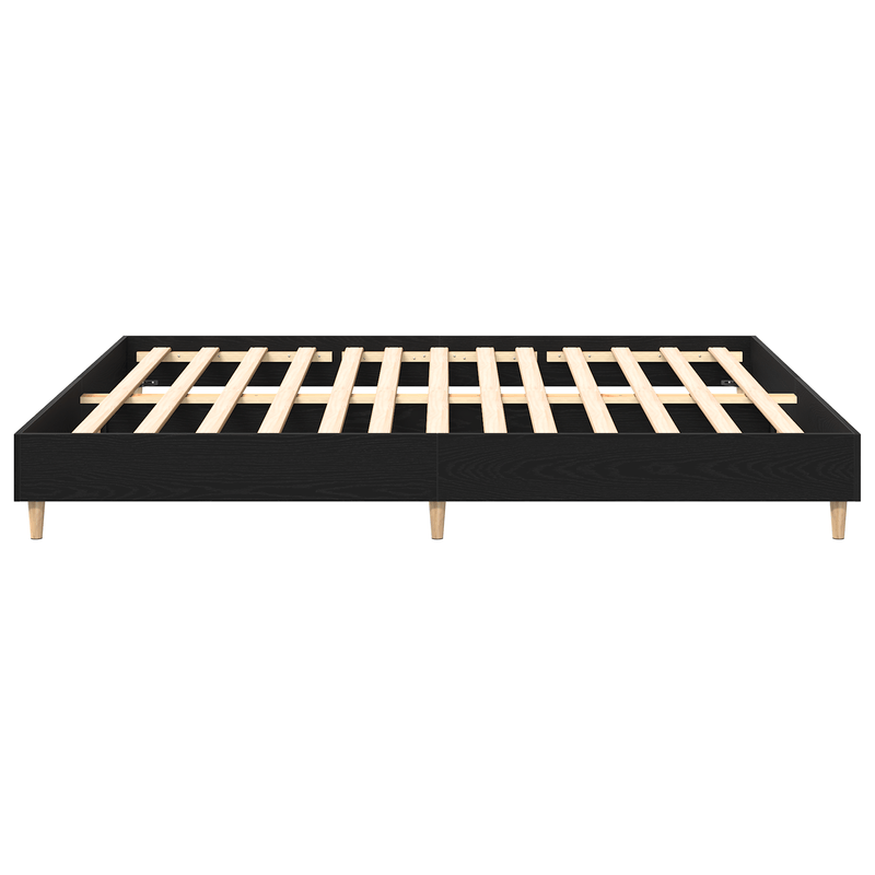 Casa si Gradina - Mobilier - Paturi si accesorii - Paturi - Cadru de pat Stejar Negru 200x200 cm Lemn Ingineresc - Infinity.ro