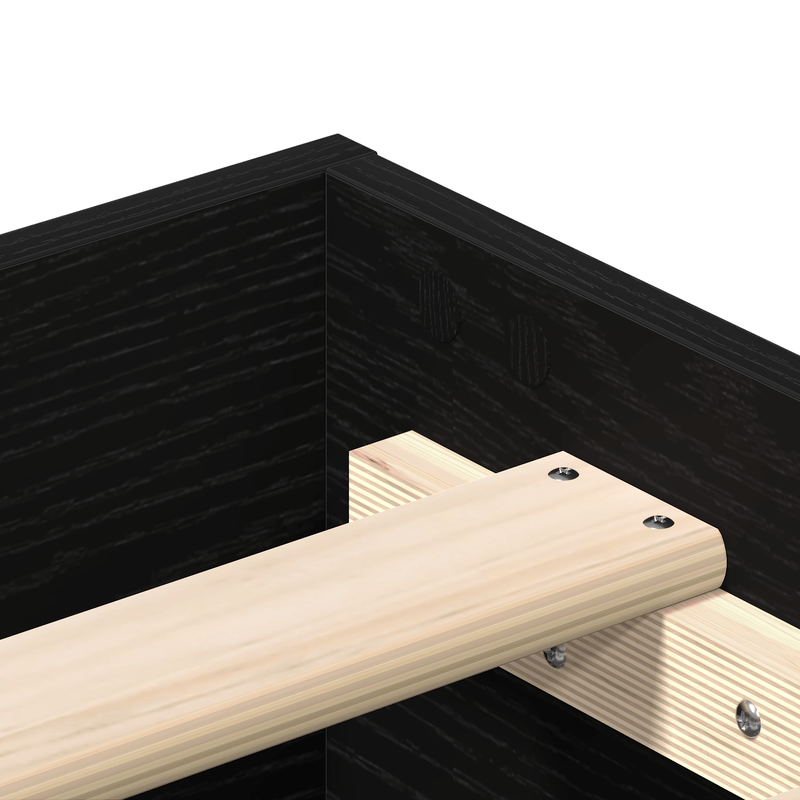 Casa si Gradina - Mobilier - Paturi si accesorii - Paturi - Cadru de pat Stejar Negru 200x200 cm Lemn Ingineresc - Infinity.ro