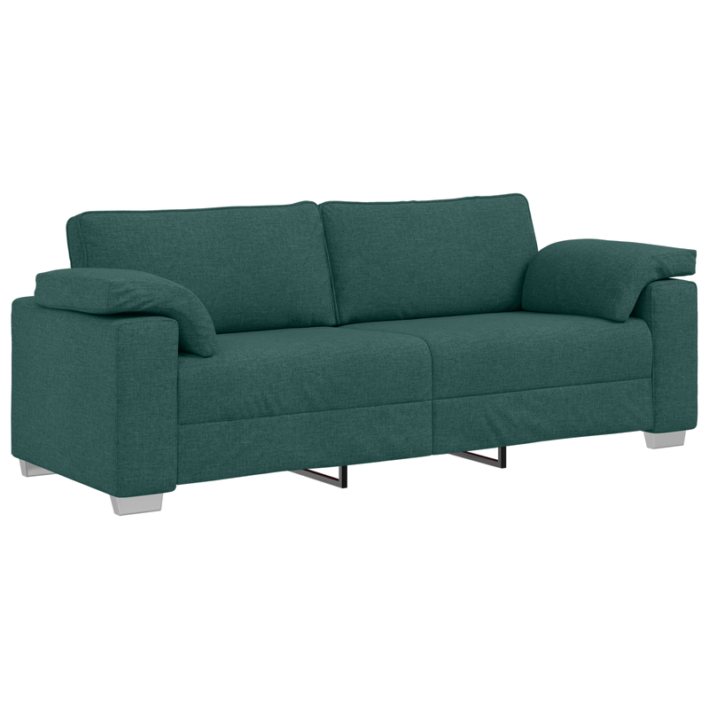 Casa si Gradina - Mobilier - Canapele si coltare - Canapele - Set canapea, 2 piese, perne verde inchis, textil - Infinity.ro