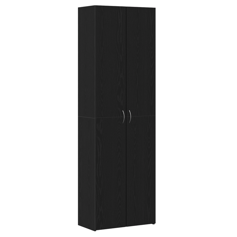 Casa si Gradina - Mobilier - Dulapuri si sifoniere - Dulapuri - Credenta birou  Negru Stejar 60x32x190 cm Lemn prelucrat - Infinity.ro