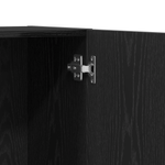 Casa si Gradina - Mobilier - Dulapuri si sifoniere - Dulapuri - Credenta birou  Negru Stejar 60x32x190 cm Lemn prelucrat - Infinity.ro