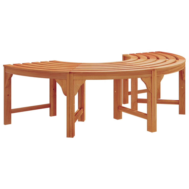 Casa si Gradina - Gradina si terasa - Mobilier exterior - Bancute de gradina - Banca de exterior  pentru copaci 160 cm din lemn masiv de eucalipt - Infinity.ro