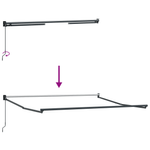 Casa si Gradina - Gradina si terasa - Umbrele si pavilioane - Umbrele - Copertina manuala retractabila cu dungi rosii si albe 300x250 cm - Infinity.ro