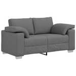 Casa si Gradina - Mobilier - Canapele si coltare - Canapele - Set canapea, 3 piese, perne gri inchis, textil - Infinity.ro