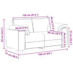 Casa si Gradina - Mobilier - Canapele si coltare - Canapele - Set canapea, 3 piese, perne gri inchis, textil - Infinity.ro