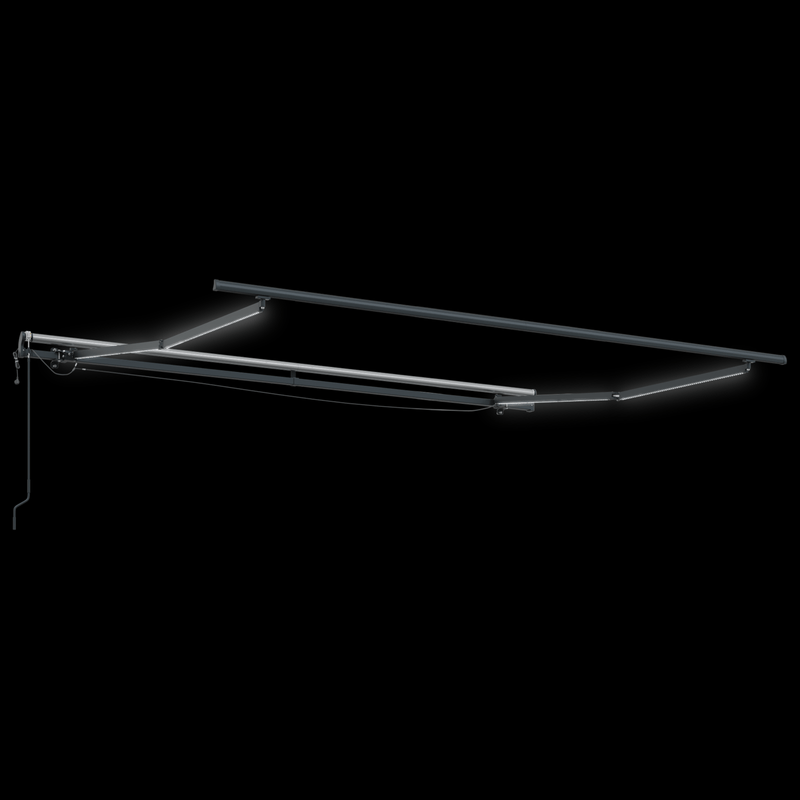 Casa si Gradina - Gradina si terasa - Umbrele si pavilioane - Umbrele - Copertina retractabila automata cu LED rosie si alba 300x250 cm - Infinity.ro
