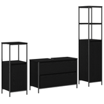 Casa si Gradina - Mobilier - Mobilier baie - Corpuri baie - Set mobilier baie, 3 piese, stejar negru, lemn prelucrat - Infinity.ro