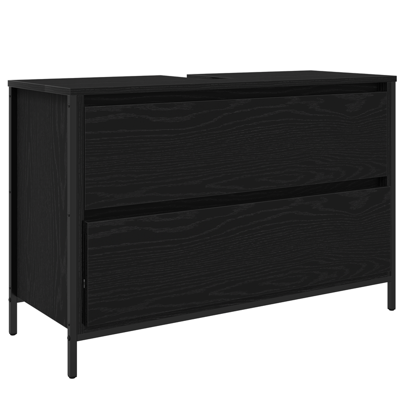 Casa si Gradina - Mobilier - Mobilier baie - Corpuri baie - Set mobilier baie, 3 piese, stejar negru, lemn prelucrat - Infinity.ro