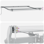 Casa si Gradina - Gradina si terasa - Umbrele si pavilioane - Umbrele - Copertina retractabila automata cu LED rosie si alba 300x250 cm - Infinity.ro