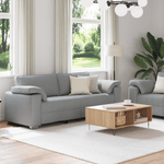 Casa si Gradina - Mobilier - Canapele si coltare - Canapele - Set canapea, 2 piese, perne gri deschis, textil - Infinity.ro