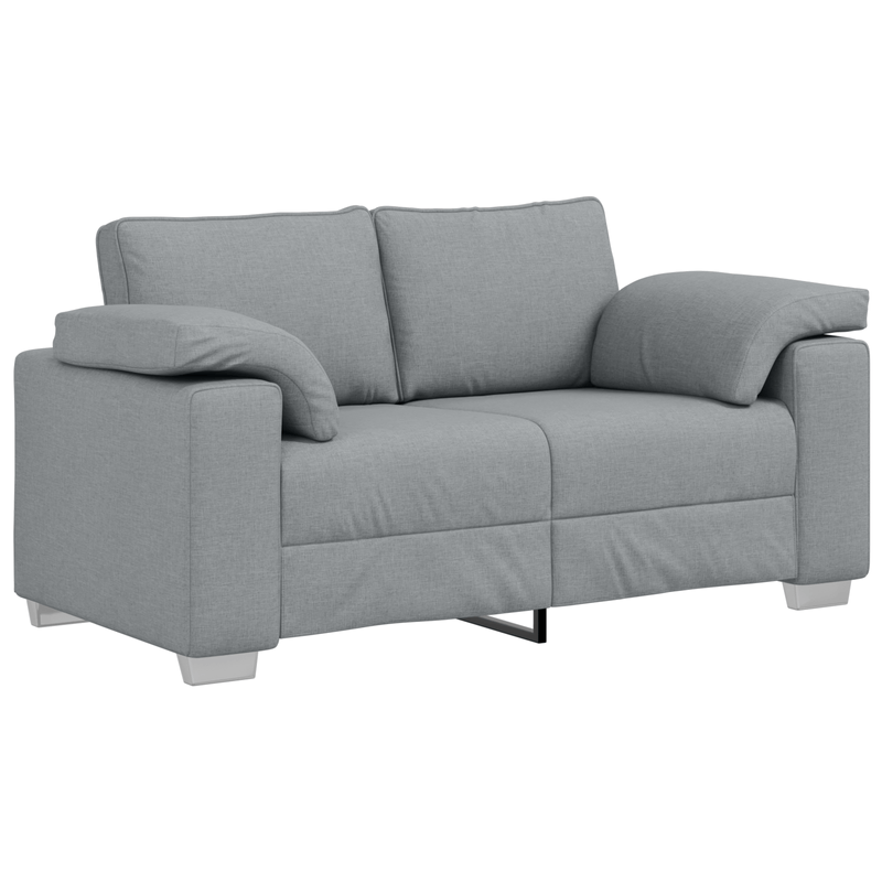 Casa si Gradina - Mobilier - Canapele si coltare - Canapele - Set canapea, 2 piese, perne gri deschis, textil - Infinity.ro