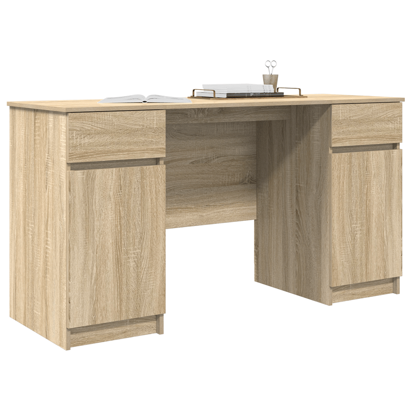 Casa si Gradina - Mobilier - Mese si birouri - Birouri - Birou, stejar sonoma, 140x49x76 cm, lemn prelucrat - Infinity.ro