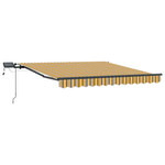 Casa si Gradina - Gradina si terasa - Umbrele si pavilioane - Umbrele - Copertina manuala retractabila cu dungi multicolore LED 300x250 cm - Infinity.ro