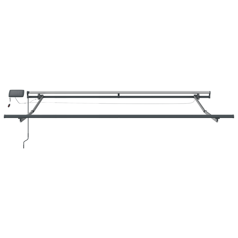 Casa si Gradina - Gradina si terasa - Umbrele si pavilioane - Umbrele - Copertina manuala retractabila cu dungi multicolore LED 300x250 cm - Infinity.ro