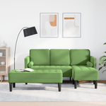 Casa si Gradina - Mobilier - Canapele si coltare - Canapele - Canapea pentru gradina  cu banca si perne L-Forma din catifea verde deschis - Infinity.ro