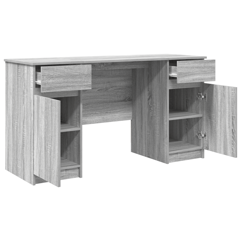 Casa si Gradina - Mobilier - Mese si birouri - Birouri - Birou, gri sonoma, 140x49x76 cm, lemn prelucrat - Infinity.ro