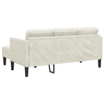 Casa si Gradina - Mobilier - Canapele si coltare - Canapele - Canapea de Gradina  cu Banca si Perne in Forma de L din Catifea Crem - Infinity.ro
