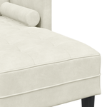 Casa si Gradina - Mobilier - Canapele si coltare - Canapele - Canapea de Gradina  cu Banca si Perne in Forma de L din Catifea Crem - Infinity.ro