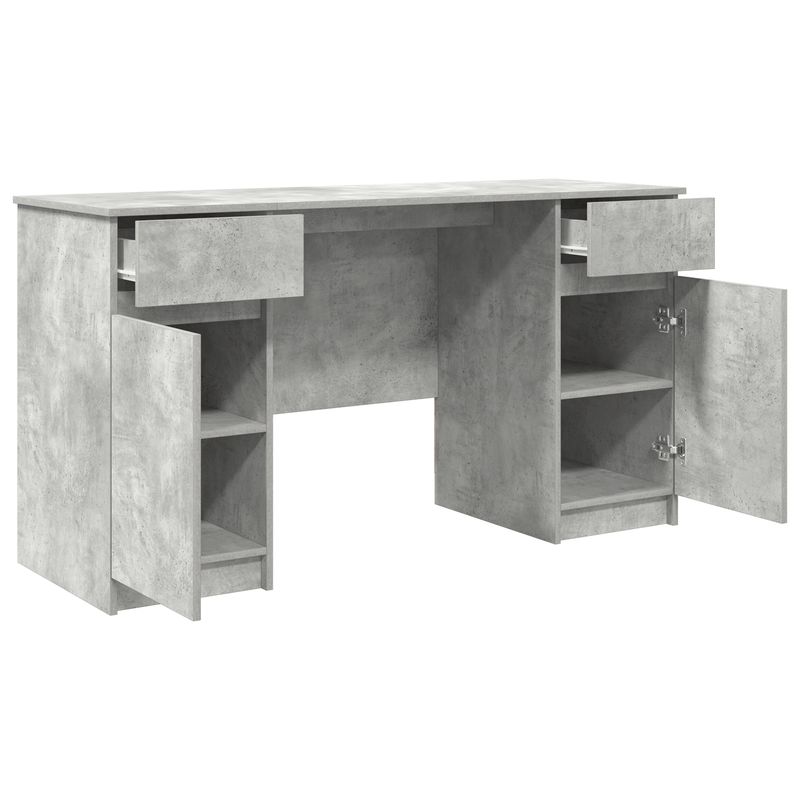Casa si Gradina - Mobilier - Mese si birouri - Birouri - Birou, gri beton, 140x49x76 cm, lemn prelucrat - Infinity.ro
