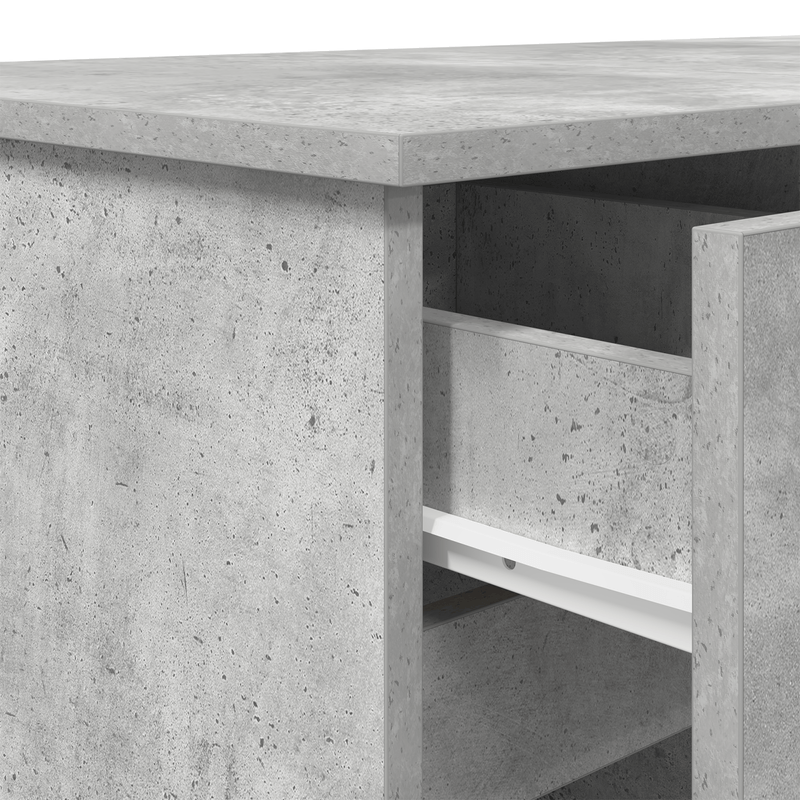 Casa si Gradina - Mobilier - Mese si birouri - Birouri - Birou, gri beton, 140x49x76 cm, lemn prelucrat - Infinity.ro