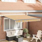 Casa si Gradina - Gradina si terasa - Umbrele si pavilioane - Pavilioane - Umbrela Retractabila Manuala cu Dungi Multicolore 350x250 cm - Infinity.ro