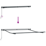 Casa si Gradina - Gradina si terasa - Umbrele si pavilioane - Pavilioane - Umbrela Retractabila Manuala cu Dungi Multicolore 350x250 cm - Infinity.ro