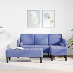 Casa si Gradina - Mobilier - Canapele si coltare - Canapele - Set canapea 2 piese cu perne Albastru jeans Tesatura - Infinity.ro