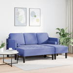Casa si Gradina - Mobilier - Canapele si coltare - Canapele - Set canapea 2 piese cu perne Albastru jeans Tesatura - Infinity.ro
