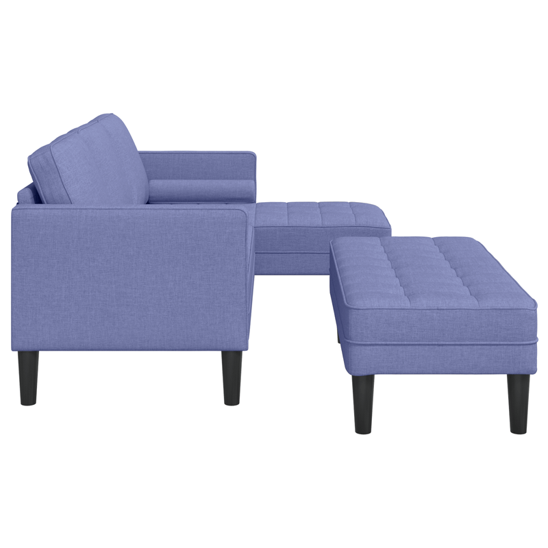Casa si Gradina - Mobilier - Canapele si coltare - Canapele - Set canapea 2 piese cu perne Albastru jeans Tesatura - Infinity.ro