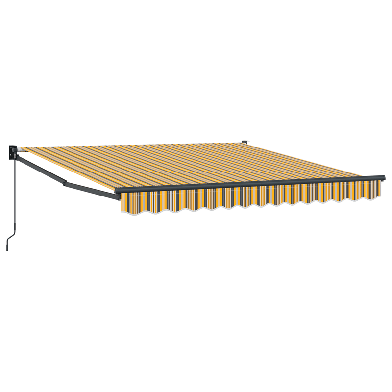 Casa si Gradina - Gradina si terasa - Umbrele si pavilioane - Umbrele - Copertina retractabila manuala cu dungi multicolore 350x250 cm - Infinity.ro