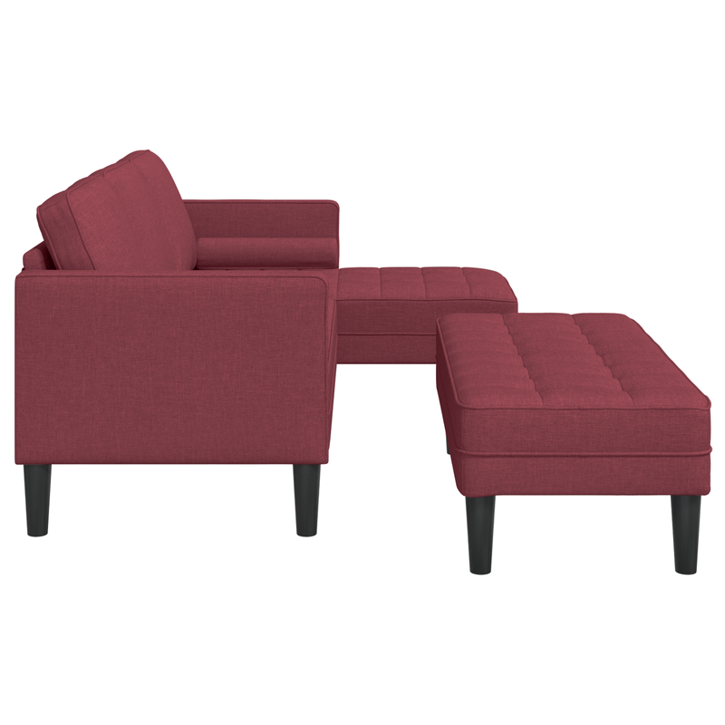 Casa si Gradina - Mobilier - Canapele si coltare - Canapele - Set canapea in 2 piese cu perne din tesatura rosie vin - Infinity.ro