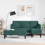 Casa si Gradina - Mobilier - Canapele si coltare - Canapele - Set canapele 2 piese cu perne din textil verde inchis - Infinity.ro
