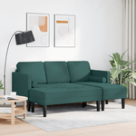 Casa si Gradina - Mobilier - Canapele si coltare - Canapele - Set canapele 2 piese cu perne din textil verde inchis - Infinity.ro
