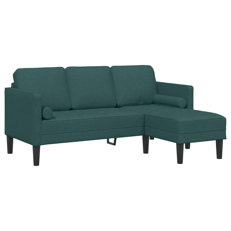 Casa si Gradina - Mobilier - Canapele si coltare - Canapele - Set canapele 2 piese cu perne din textil verde inchis - Infinity.ro