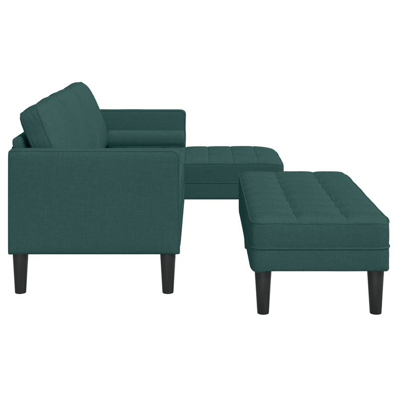 Casa si Gradina - Mobilier - Canapele si coltare - Canapele - Set canapele 2 piese cu perne din textil verde inchis - Infinity.ro