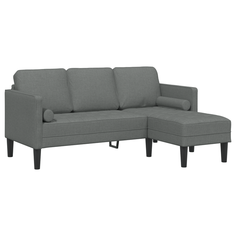 Casa si Gradina - Mobilier - Canapele si coltare - Canapele - Set canapea 2 piese cu perne, tesatura gri inchis - Infinity.ro