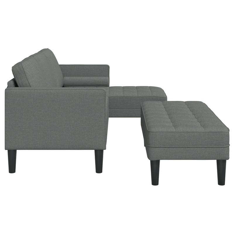 Casa si Gradina - Mobilier - Canapele si coltare - Canapele - Set canapea 2 piese cu perne, tesatura gri inchis - Infinity.ro