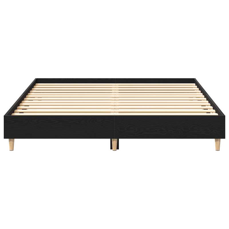 Casa si Gradina - Mobilier - Paturi si accesorii - Paturi - Cadru Pat Stejar Negru 150x200 cm Lemn Stratificat - Infinity.ro