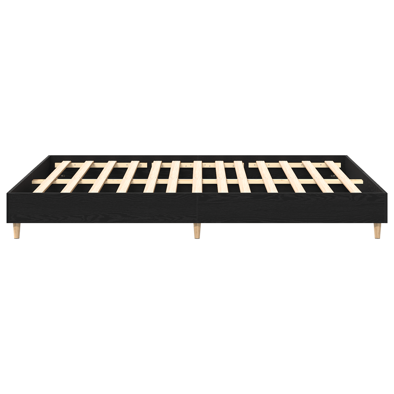 Casa si Gradina - Mobilier - Paturi si accesorii - Paturi - Cadru Pat Stejar Negru 150x200 cm Lemn Stratificat - Infinity.ro
