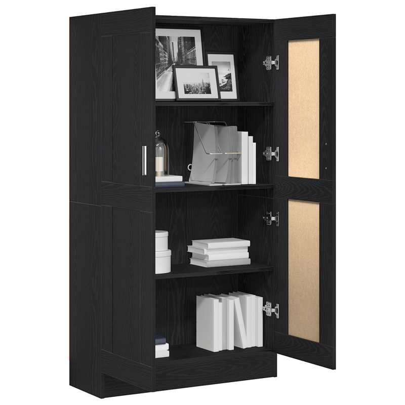 Casa si Gradina - Mobilier - Biblioteci si rafturi - Biblioteci - Set de biblioteci  2 buc Negru Stejar 165x30,5x150 cm Lemn prelucrat - Infinity.ro