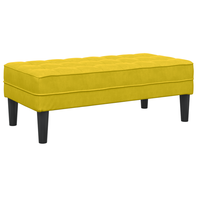Casa si Gradina - Mobilier - Canapele si coltare - Canapele - Canapea de Gradina  cu bancuta si perne in forma de L din catifea galbena - Infinity.ro